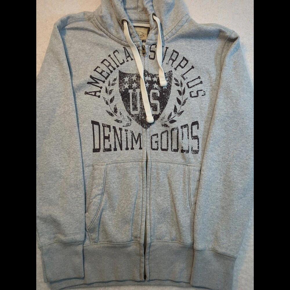 Roebuck And Company Men's Full Zip Thick Cotton Hoodie Sz M Athleisure